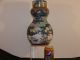 Rare Antique Chinese Qing Dy Period Hand Painted Porcelain Gourd Vase W/top Vases photo 1