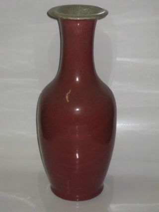 Rare Project.  19 Th Century Chinese Vase,  Red Open Pieces photo