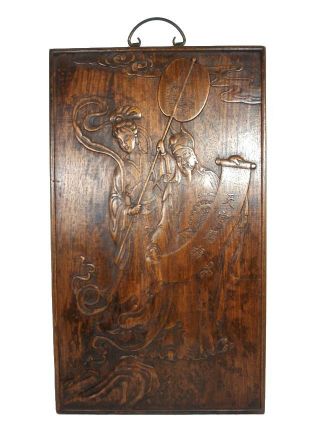 Chinese Detail Caved Panel,  God&goddess Blessing photo