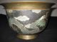 Antique Chinese Bronze Big Bowl Hand Painted Ming Dynasty Mark Bowls photo 2