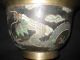 Antique Chinese Bronze Big Bowl Hand Painted Ming Dynasty Mark Bowls photo 3
