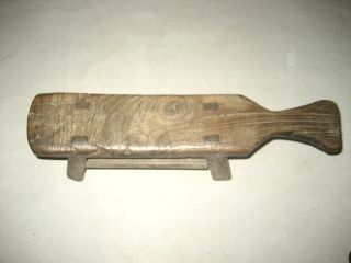 Exquisite Antique Chinese Wood Carved Pillow photo