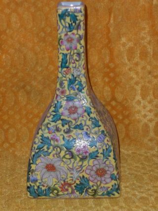 Rare Chinese Famille Rose Porcelain Flowers Vase photo