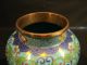 Antique Chinese Cloisonne Enamel On Bronze Lidded Urn With Floral Decoration Other photo 2