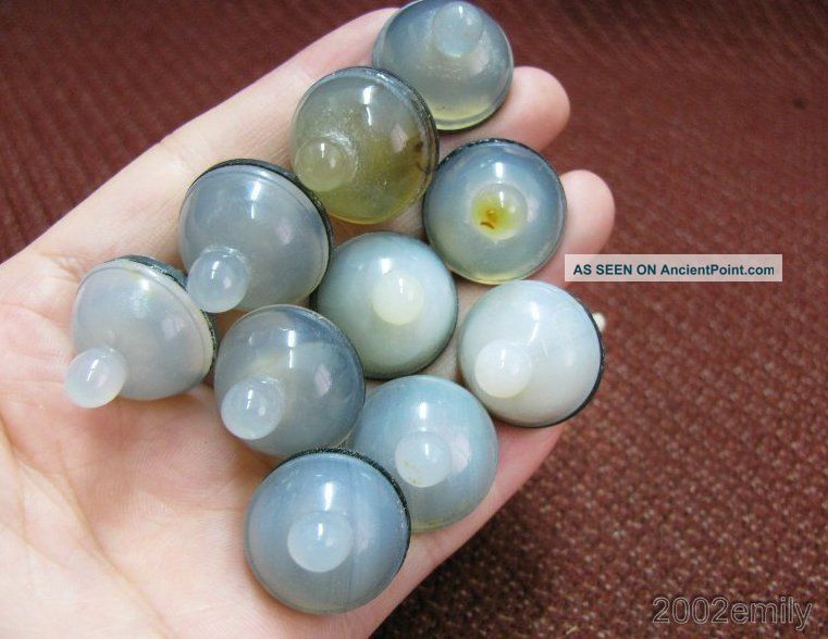 10 Agate Snuff Bottle Covers / Top / Cork / Spoon Other photo