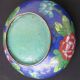 Antique Chinese Cloisonne Bowl Floral Mums Pre 1900 Squat Dish Unsigned 3 1/2 