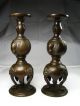 2 Chinese Solid Bronze Candlesticks Candle Holders Elephants Asia China Ca1900s Other photo 3