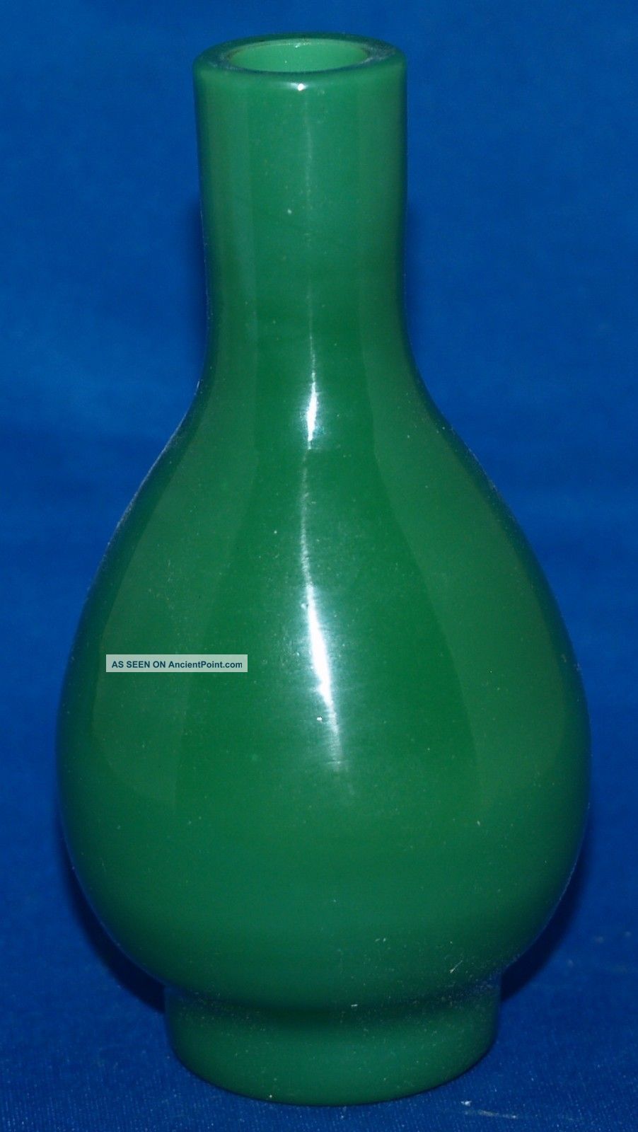 Fine Antique Chinese Apple Green Peking Glass Vase Vases photo