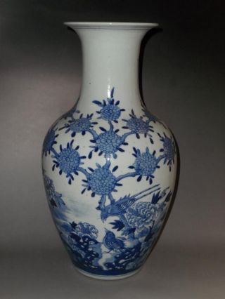Rrae Chinese Blue&white Porcelain Flowers And Birds Vase photo