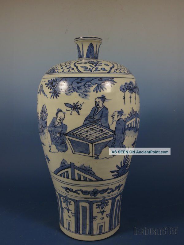 A Outstanding Chinese Blue And White Porcelain Vase Vases photo
