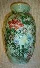Antique Chinese Hand Painted Celadon Vase Vases photo 1
