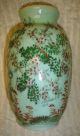 Antique Chinese Hand Painted Celadon Vase Vases photo 2