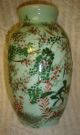 Antique Chinese Hand Painted Celadon Vase Vases photo 3