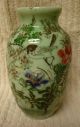 Antique Chinese Hand Painted Celadon Vase Vases photo 4