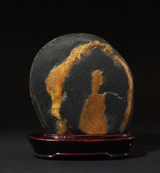 A Miniature Black Scholar Stone With Mark photo