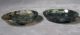 Pair Antique/vintage (paper - Thin) Chinese Spinach Jade Bowl Dishes Libation Cups Bowls photo 1