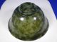 Vintage Solid Jade Very Thin Bowl With Handcarved Wood Base Bowls photo 3