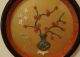Antique Chinese Round Picture W/hardstone - Possible Jade,  Coral,  Bone - Other photo 1