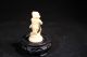 Cute Tiny Vintage Chinese Ox Bone Wolf Vases photo 3