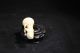 Cute Tiny Vintage Chinese Ox Bone Wolf Vases photo 5