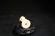 Cute Tiny Vintage Chinese Ox Bone Wolf Vases photo 6