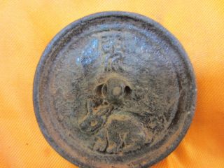 Collect Chinese Bronze Age Twelve Chinese Zodiac Rabbit Animal Beast Mirror D4 photo