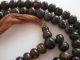 Fine Old Chinese Carved Amber Prayer Bead Tassel Necklace Necklaces & Pendants photo 2