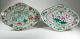 Antique Famille Rose 19th C Chinese Footed Fruit Bowl Oval Lobed Items 2 Of 2 Bowls photo 8