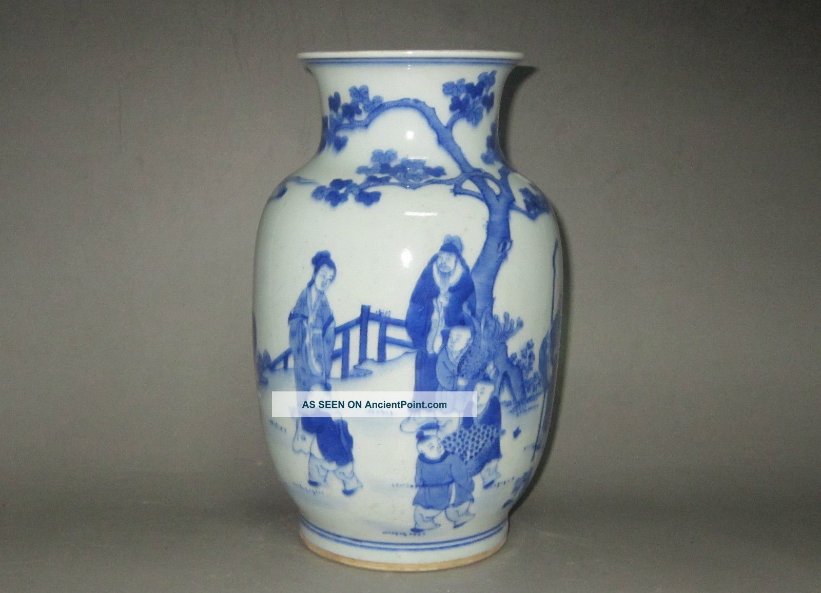 19 Century,  The Blue Of Kangxi Character Small Vases Vases photo