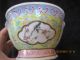 Vintage Chinese Hand Painted Porcelain Bowl Vases photo 6