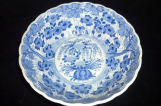 Antique Chinese Bowl Blue And White No Chips. . photo