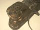 Rare Antique Chinese Animal Lion Carved Wood Carpenter Building Tool Other photo 5