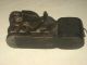Rare Antique Chinese Animal Lion Carved Wood Carpenter Building Tool Other photo 7