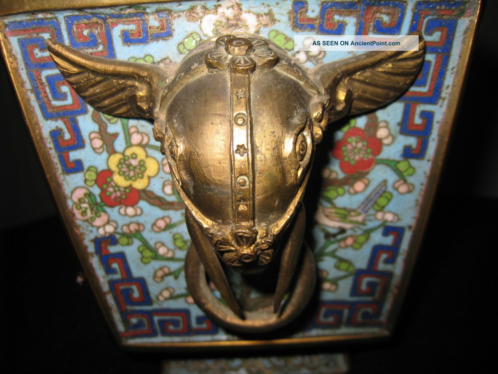 Chinese Antique Cloisonne Lidded Container 19th Century Vases photo