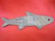 Chinese Bronze Collection Ancient Unique Carving Fish Shape Pendant K14 Other photo 1