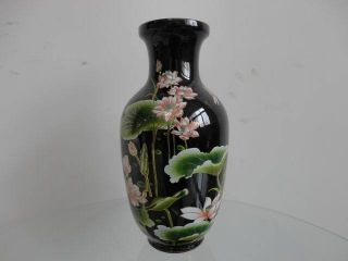 Vase Flower Lotus Ceramic Graceful Chinese Exquisite Antique photo