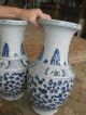 Pair Of Chinese Porcelain Blue & White Vases,  15.  5”= 39 Cm,  Qing/ming Dynasty? Vases photo 10