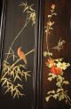 40s Chinese 5 Panel Screen W Exquisitely Carved Steatite Bird&flower Design (stav Other photo 4