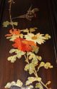 40s Chinese 5 Panel Screen W Exquisitely Carved Steatite Bird&flower Design (stav Other photo 8