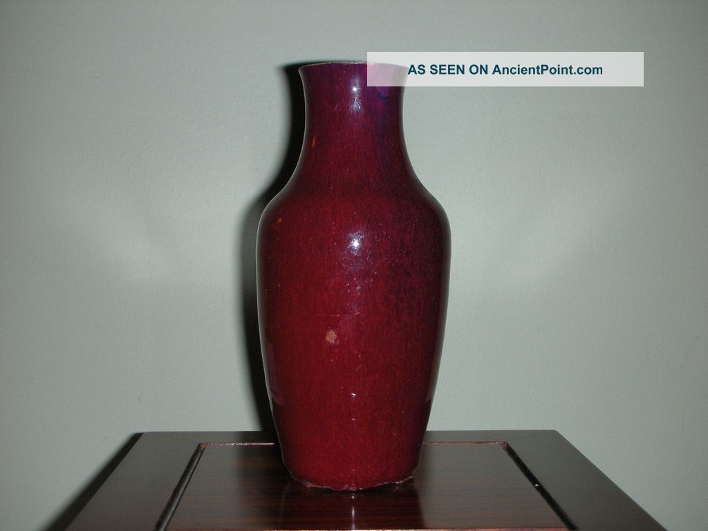 19/20thc Chinese Sang De Boeuf Vase W/ Jian Ding Export Wax Seal Vases photo