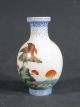 Fine Mini Old Signed Chinese Famille Rose Eggshell Vase Republic Grt Eagle Hawk Vases photo 3