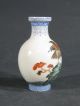 Fine Mini Old Signed Chinese Famille Rose Eggshell Vase Republic Grt Eagle Hawk Vases photo 6