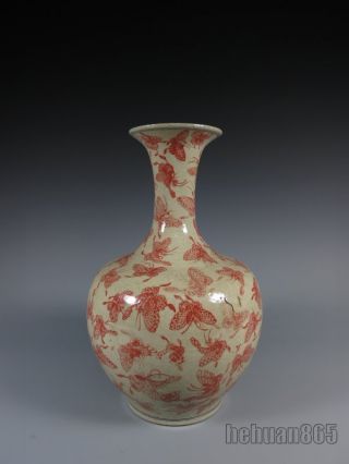 A Stunning Chinese Porcelain Butterfly Vase photo