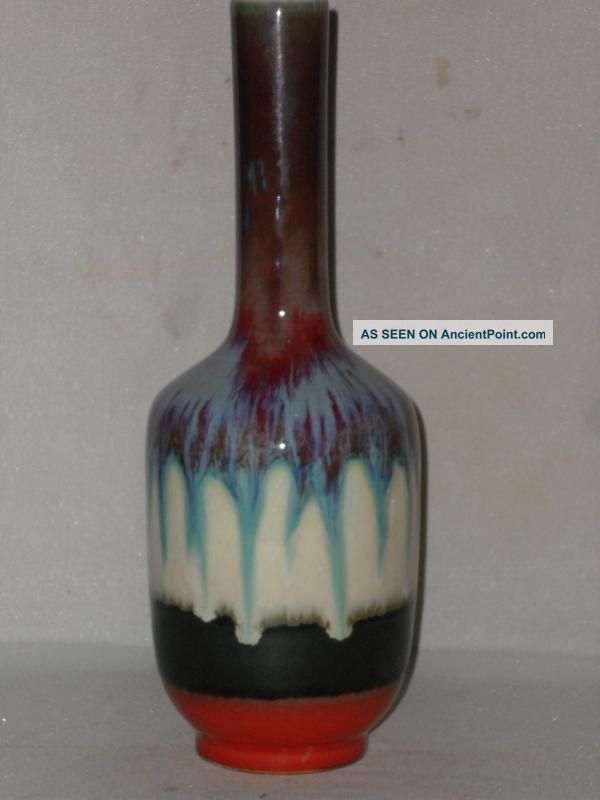 Chinese Seven - Color Kiln Change Porcelain Vase Vases photo