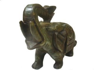 Chinese Green Stone Elephant Statue photo