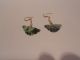 Antiques Jade Carved Butterfly Earrings 14kt Gold F Other photo 3