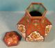 Antique Cloisonne Jar ~ Six Panel Dragon Scene ~ Wonderful Other photo 2