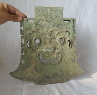 C007 27cm Asian Antique China Bronze Warring Weapon Axe Tomahawk photo