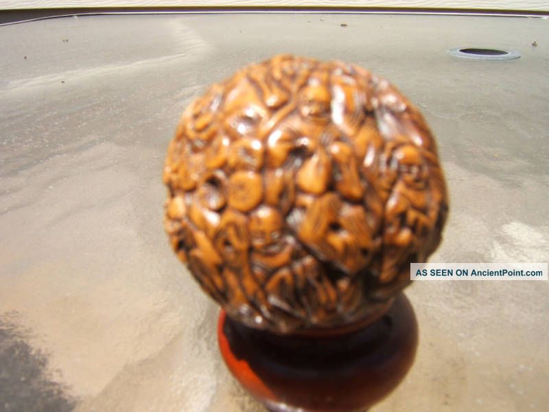 Antique Chinese Priests Carved Walnut Shell - Cr.  1910 Other photo
