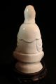 Vintage Chinese Hand Carved Porcelain Kuan Yin Vases photo 3